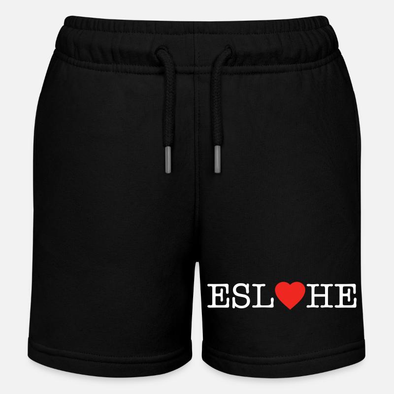 Eslohe - Short de jogging enfant bio Stanley/Stella - noir