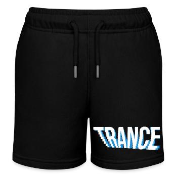 trance music logo design. - Kids Organic Sweat Shorts by Stanley/Stella - black - Front