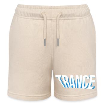trance music logo design. - Kids Organic Sweat Shorts by Stanley/Stella - soft Ecru - Front