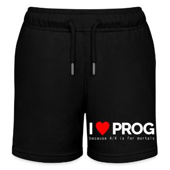 I Love Prog - Kids Organic Sweat Shorts by Stanley/Stella - black - Front
