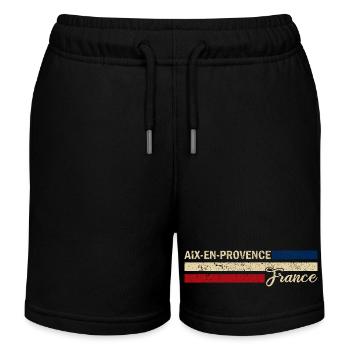 France - Aix-en-Provence - Frankreich - Flagge - Kinder Organic Joggingshorts Mini Bolter von Stanley/Stella - Schwarz - Vorne