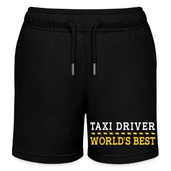 Taxi Taxifahrer - Kinder Organic Joggingshorts Mini Bolter von Stanley/Stella - Schwarz - Vorne