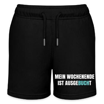 Mein Wochenende ist ausgeBUCHt - Kinder Organic Joggingshorts Mini Bolter von Stanley/Stella - Schwarz - Vorne