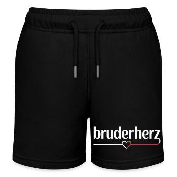 Bruderherz Brüder Großer Bro Spruch Kleiner Bruder - Kinder Organic Joggingshorts Mini Bolter von Stanley/Stella - Schwarz - Vorne