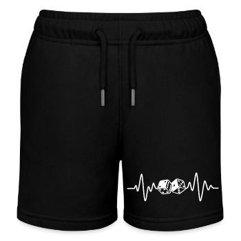 Dice heartbeat - Kids Organic Sweat Shorts by Stanley/Stella - black - Front