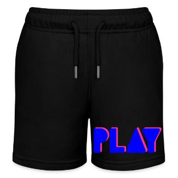 Press Play – Musik Party DJ Shirt Club Style - Kinder Organic Joggingshorts Mini Bolter von Stanley/Stella - Schwarz - Vorne