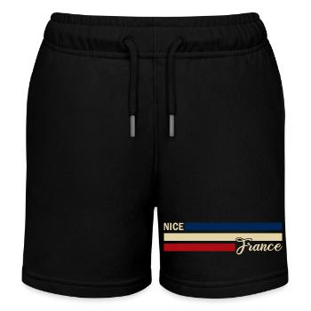France - Nice - Nizza - Frankreich - Flagge - Kinder Organic Joggingshorts Mini Bolter von Stanley/Stella - Schwarz - Vorne