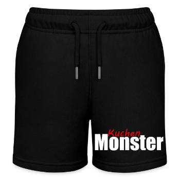 Kuchenmonster Feinschmecker Schlemmer Vielfraß - Kinder Organic Joggingshorts Mini Bolter von Stanley/Stella - Schwarz - Vorne