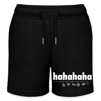 Länge von Hahaha mit Definition - Kinder Organic Joggingshorts Mini Bolter von Stanley/Stella - Schwarz - Vorne