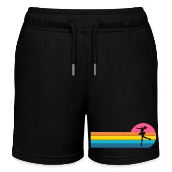 Figure skater - Kids Organic Sweat Shorts by Stanley/Stella - black - Front