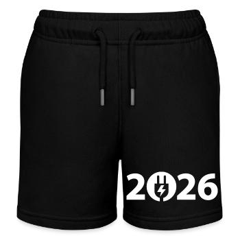Électricien 2026, Technicien en électronique 2026, Électricité 2026 - Short de jogging enfant bio Stanley/Stella - noir - Devant