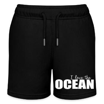 J’ADORE L’OCÉAN - Short de jogging enfant bio Stanley/Stella - noir - Devant