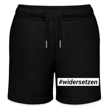 widersetzen gegen afd rechts widerstand leisten - Kinder Organic Joggingshorts Mini Bolter von Stanley/Stella - Schwarz - Vorne