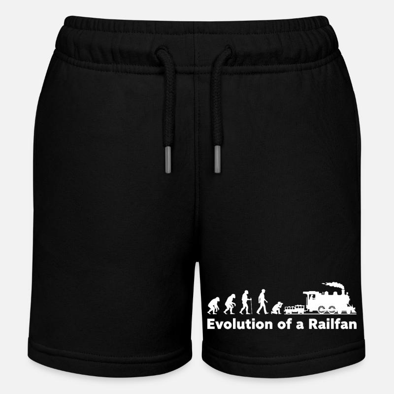 Evolution Railfan Train Locomotive - Short de jogging enfant bio Stanley/Stella - noir