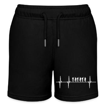 Linedance - Herzschlag - Kinder Organic Joggingshorts Mini Bolter von Stanley/Stella - Schwarz - Vorne