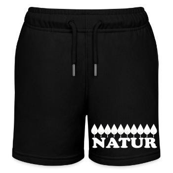 Nature - Kids Organic Sweat Shorts by Stanley/Stella - black - Front