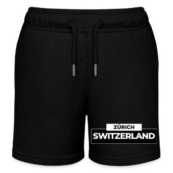 Zurich, Suisse - Short de jogging enfant bio Stanley/Stella - noir - Devant