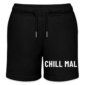 Chill mal - Kinder Organic Joggingshorts Mini Bolter von Stanley/Stella - Schwarz - Vorne