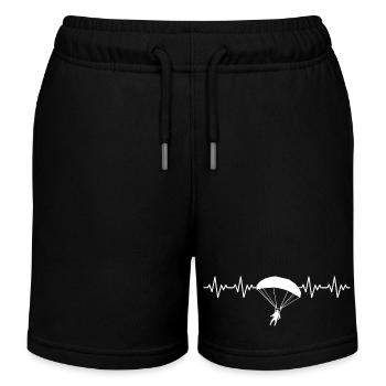 Parapente, parapente, parapente, ECG, battement cardiaque - Short de jogging enfant bio Stanley/Stella - noir - Devant