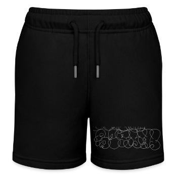 Berlin Street Art Souvenir - Kids Organic Sweat Shorts by Stanley/Stella - black - Front