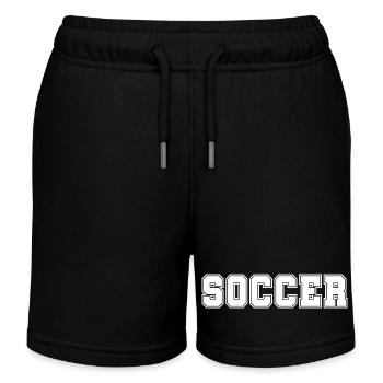 Soccer Bold - Kids Organic Sweat Shorts by Stanley/Stella - black - Front