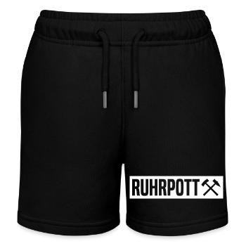 Ruhrpott - Ruhr Pott - Zeche - Zollverein - NRW - Kinder Organic Joggingshorts Mini Bolter von Stanley/Stella - Schwarz - Vorne