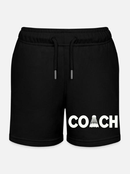 Entraîneur de badminton - Short de jogging enfant bio Stanley/Stella - noir