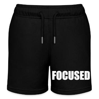 Focused - Kids Organic Sweat Shorts by Stanley/Stella - black - Front
