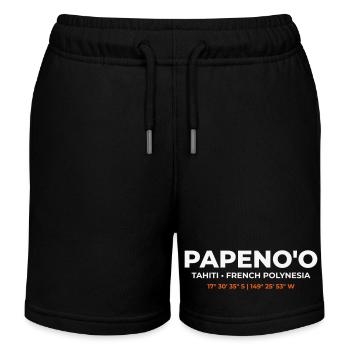 Papeno'o – Mémoire Volcanique - Short de jogging enfant bio Stanley/Stella - noir - Devant