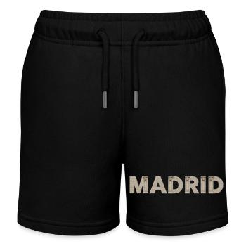 Madrid Architektur Typografie - Kinder Organic Joggingshorts Mini Bolter von Stanley/Stella - Schwarz - Vorne