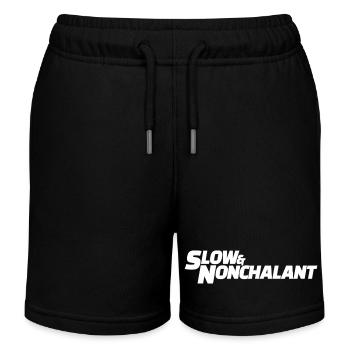Slow & Nonchalant Typo Tea - Kids Organic Sweat Shorts by Stanley/Stella - black - Front