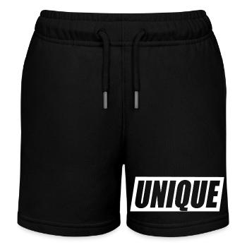 Unique Einzigartig Unikat Selbstwert Einzig Artig - Kinder Organic Joggingshorts Mini Bolter von Stanley/Stella - Schwarz - Vorne