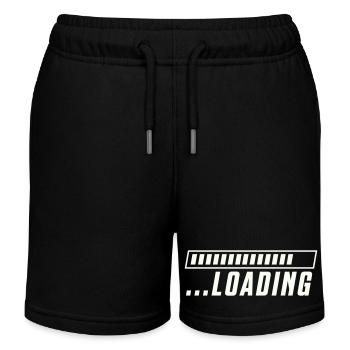 Loading Bar Loading Progress - Kids Organic Sweat Shorts by Stanley/Stella - black - Front
