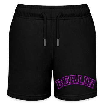 Neon Berlin Bogen Typografie - Kinder Organic Joggingshorts Mini Bolter von Stanley/Stella - Schwarz - Vorne