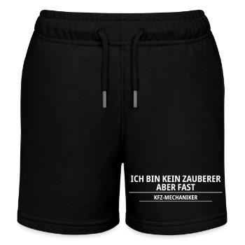 Car mechanic – Not a magician, but almost - Kids Organic Sweat Shorts by Stanley/Stella - black - Front