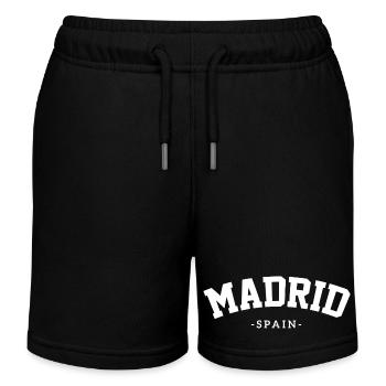 Logo der Madrid-Spanien-Hauptstadt - Kinder Organic Joggingshorts Mini Bolter von Stanley/Stella - Schwarz - Vorne