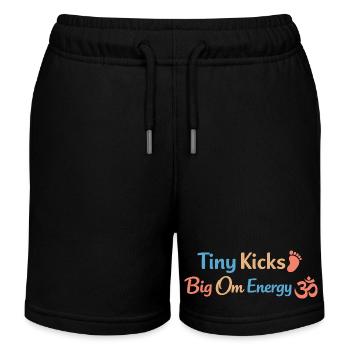 Vorgeburtliches Yoga Werdende Mutter - Kinder Organic Joggingshorts Mini Bolter von Stanley/Stella - Schwarz - Vorne