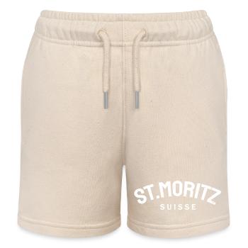 St. Moritz - Suisse - Schweiz - Swiss - Kinder Organic Joggingshorts Mini Bolter von Stanley/Stella - Natur - Vorne