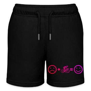 Illustration de vélo de route pour vélo de route - Short de jogging enfant bio Stanley/Stella - noir - Devant