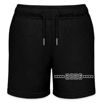 2026 College Schrift - Kinder Organic Joggingshorts Mini Bolter von Stanley/Stella - Schwarz - Vorne