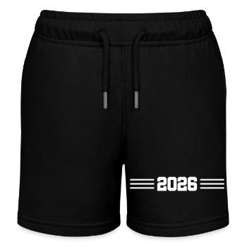 2026 year stroke - Kids Organic Sweat Shorts by Stanley/Stella - black - Front