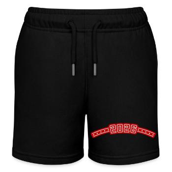 2026 Outline - Kids Organic Sweat Shorts by Stanley/Stella - black - Front