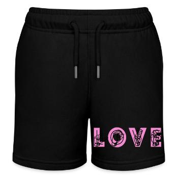 Glyphes de signes de main d’amour - Short de jogging enfant bio Stanley/Stella - noir - Devant