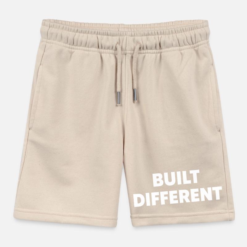 Built Different – Bold Statement Typography Kids Organic Sweat Shorts by Stanley/Stella