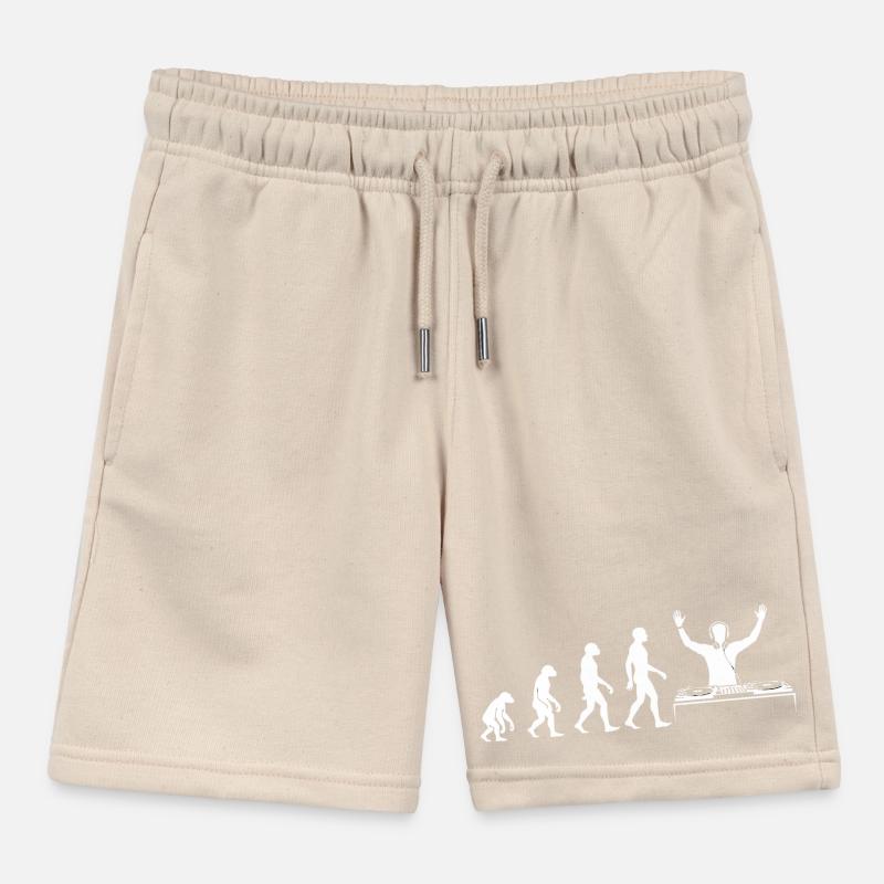 Evolution zum DJ mit Turntable Kinder Organic Joggingshorts Mini Bolter von Stanley/Stella