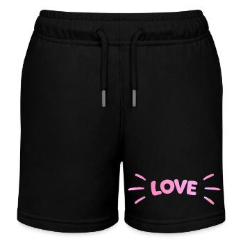 Love Pink Luminous - Kinder Organic Joggingshorts Mini Bolter von Stanley/Stella - Schwarz - Vorne