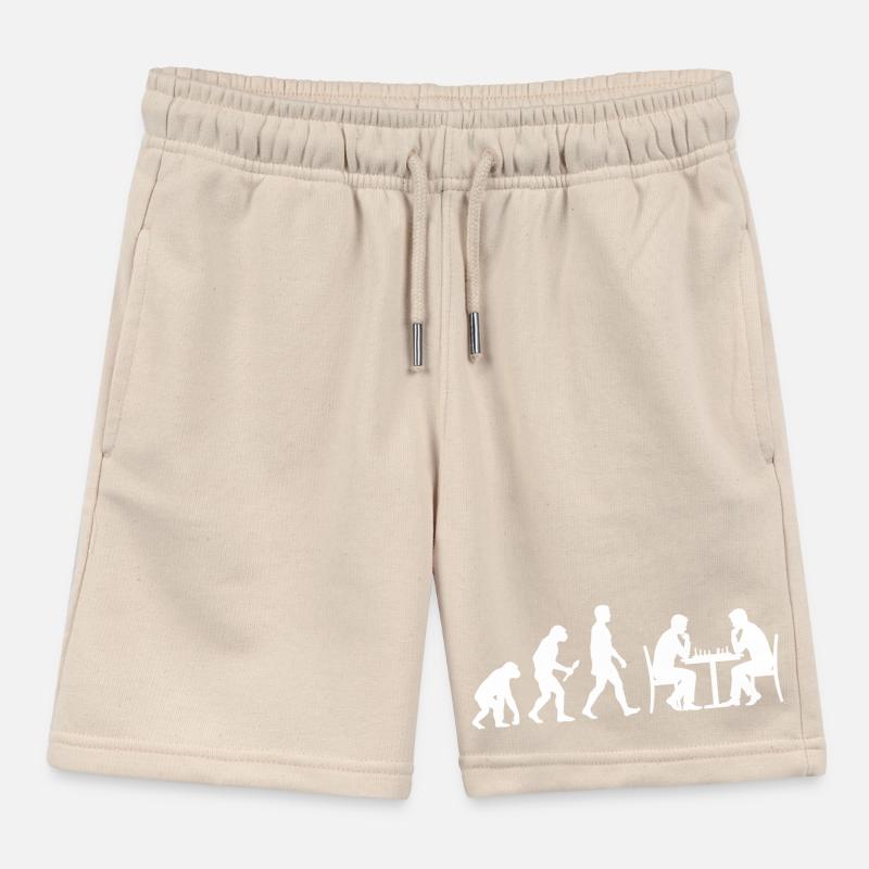 Chess Evolution – The Path to Grandmaster Kids Organic Sweat Shorts by Stanley/Stella