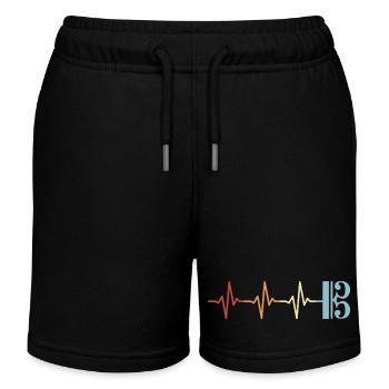 Altschlüssel Viola Bratsche Herzschlag - Kinder Organic Joggingshorts Mini Bolter von Stanley/Stella - Schwarz - Vorne
