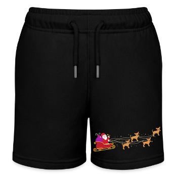 Chihuahua Chihuahueño Santa Claus - Kinder Organic Joggingshorts Mini Bolter von Stanley/Stella - Schwarz - Vorne