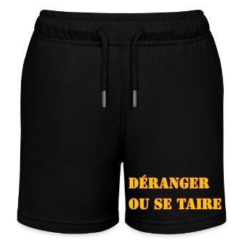 DISTURB OR BE SILENT - Kids Organic Sweat Shorts by Stanley/Stella - black - Front